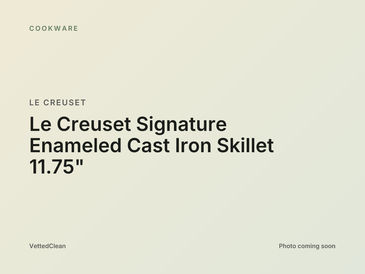 Le Creuset Signature enameled cast iron skillet in cerise red